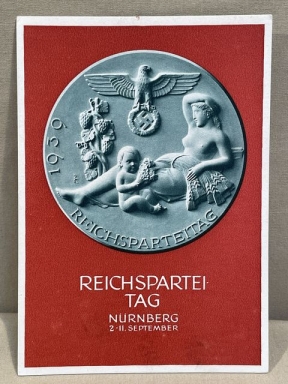 Original 1939 German Postcard Nazi Party Rally Nuremberg, Reichsparteitag Nrnberg