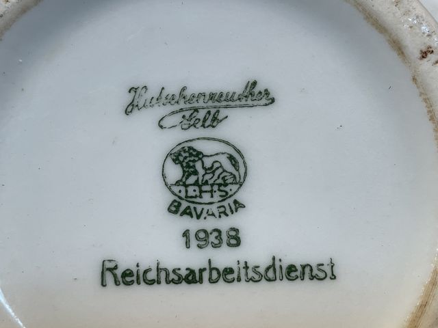 Original 1938 German RAD Mess Hall Coffee Cup, DAMAGED