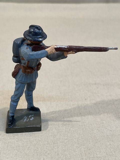 Original Nazi Era German Toy Soldier, Shooting French Soldier, Lineol