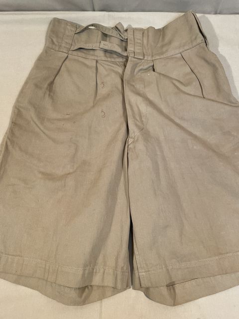 Original WWII British KD Short Pants, Indian Made, Size 28