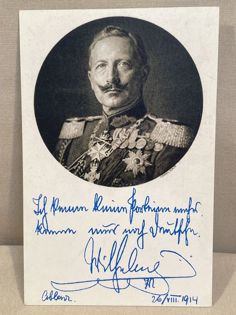 Original WWI German Red Cross Personality Postcard, Kaiser Wilhelm II