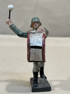 Original Nazi Era German Toy Soldier Marching Bass Drummer, SCHUSSO