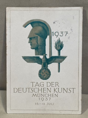 Original Nazi Era German Postcard, Day of the German Art 1937