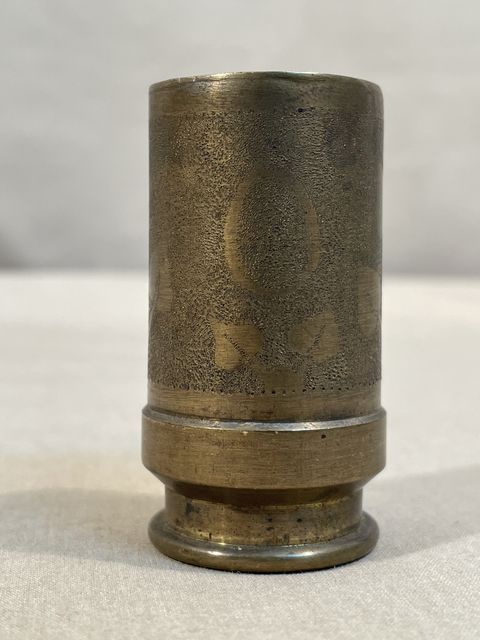 Original WWII German 25mm Brass Shell Casing Trench Art Shot Glass