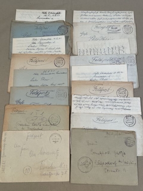 Original WWII German FELDPOST Letters/Postcards, SET OF 10