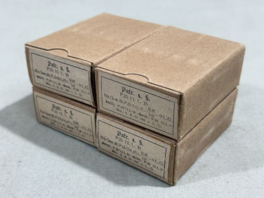 Original WWII German Cardboard 8mm Ammunition Boxes, Set of 4
