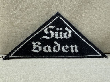 Original Nazi Era German BDM Sd Baden District Triangle, RZM TAG!