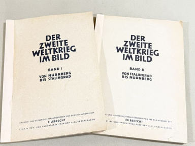 POST-WWII 1950's Era German Cigarette Card Album Set, The 2nd World War in Photographs