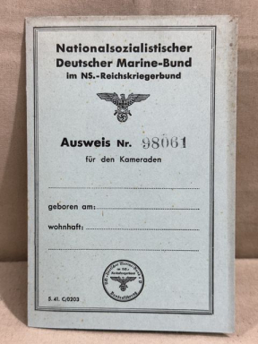 Original Nazi Era German NSDMB Membership/Dues Card, UNUSED