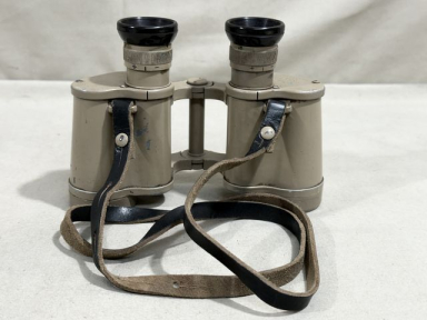 Original WWII German Ordnance Tan 6x30 Binoculars with Neck Strap