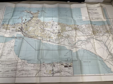 Original WWII German LARGE Afrikakorps Map of ALEXANDRIA
