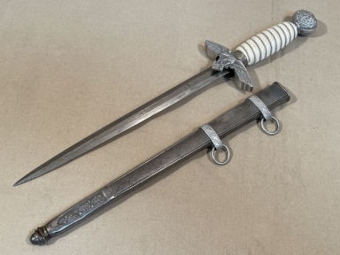 Original WWII German Luftwaffe Officer's Dagger and Scabbard, WKC