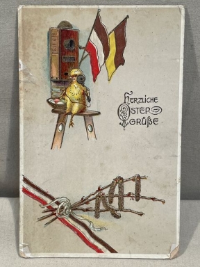 Original WWI German Propaganda Postcard, Herzliche Oster Grüße (Best Easter Wishes)
