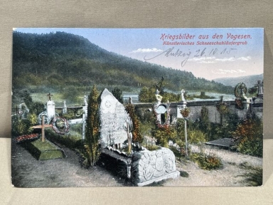 Original WWI German Propaganda Postcard, War Pictures from the Vosges