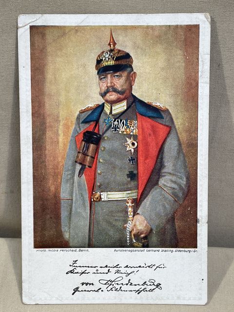 Original WWI German Personality Postcard, von Hindenburg