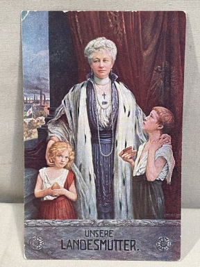 Original WWI German Propaganda Postcard, UNSERE LANDESMUTTER