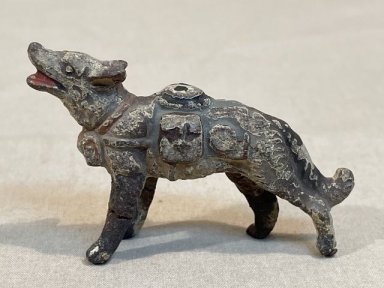RARE! Original Nazi Era German Toy Soldier Red Cross Rescue Dog