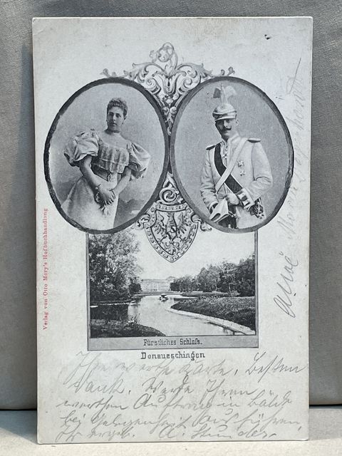 Original WWI German Personality Postcard, Frstliches Schloss Donaueschingen