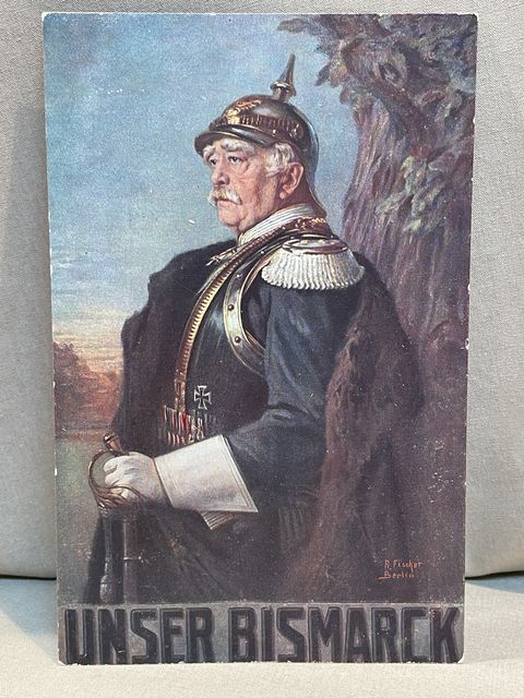 Original WWI German Personality Postcard, UNSER BISMARCK