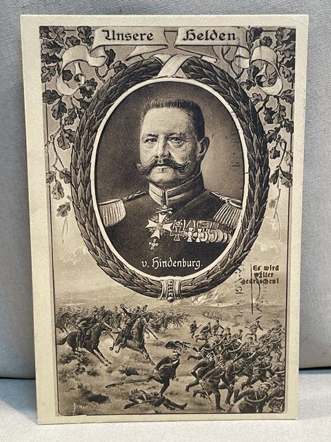 Original WWI German Personality Postcard, von Hindenburg