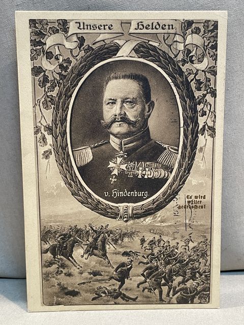 Original WWI German Personality Postcard, von Hindenburg