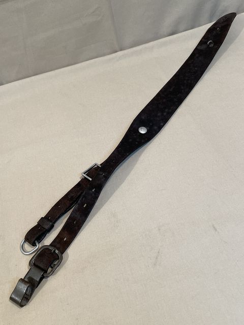 Original WWII German Leather Tornister Shoulder Strap