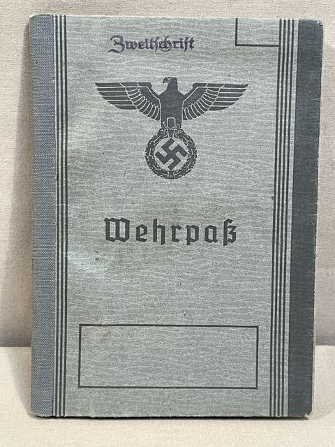 Original WWII German Heer Panzer Soldier's Wehrpaß, Zweitschrift (Duplicate Copy)