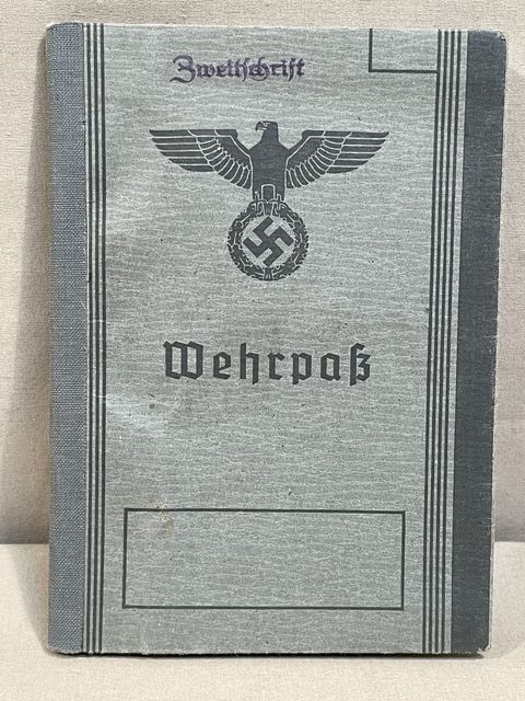 Original WWII German Heer Panzer Soldier's Wehrpa, Zweitschrift (Duplicate Copy)