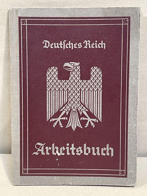 Original Nazi Era German Arbeitsbuch, 1st Type