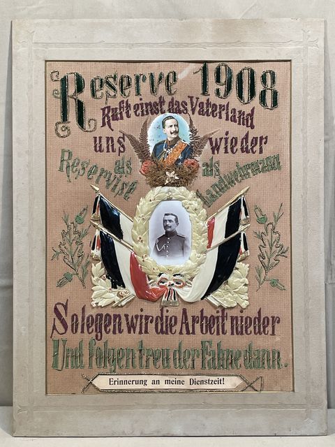 Original Pre-WWI German Customizable Service Print, Reserve 1908