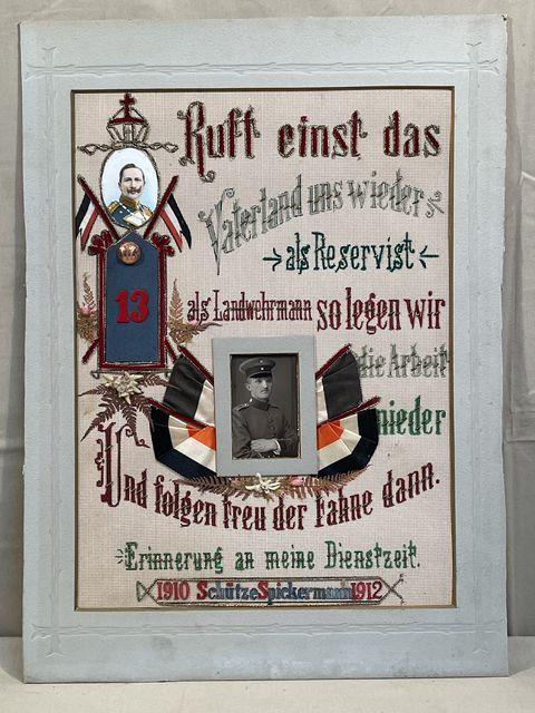 Original Pre-WWI German Customizable Service Print, Regiment 13