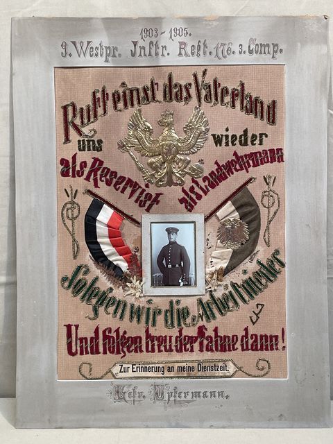 Original Pre-WWI German Customizable Service Print, Infantry Regiment 176