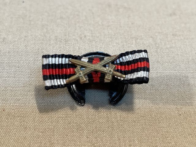 Original Pre-WWII German Lapel Button Hole Ribbon, Hindenburg Cross UNISSUED