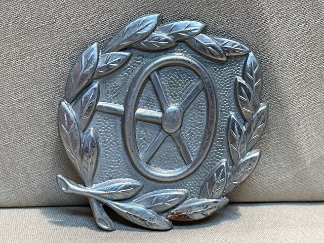 Original WWII German Wehrmacht Driver's Proficiency Badge in Silver