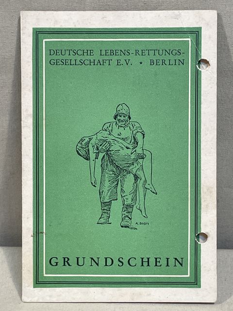 Original WWII German DLRG Member's ID Card, GRUNDSCHEIN to Heer Soldier
