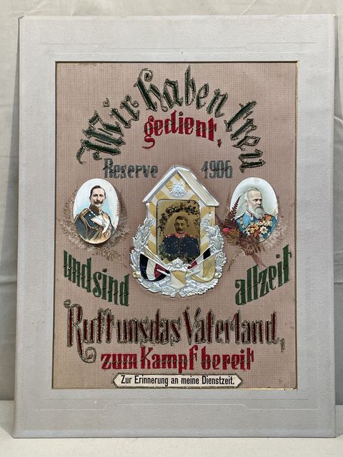 Original Pre-WWI German Customizable Service Print, Reserve 1906