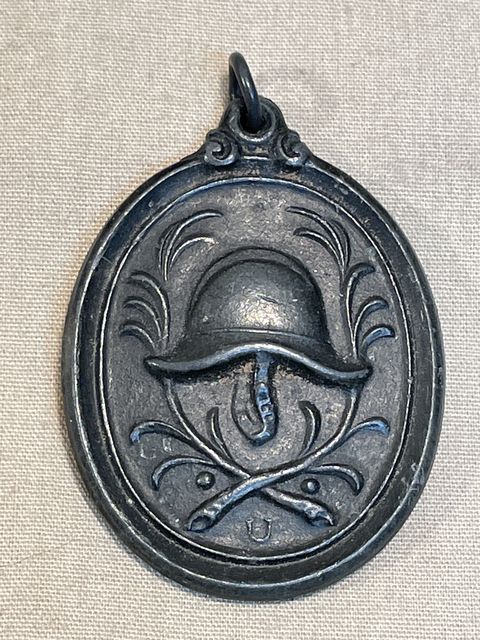 Original WWI Era German Firefighter's Honor Badge, 40 Years of Service