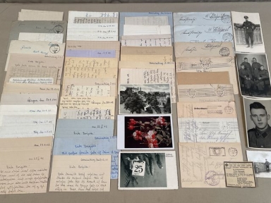 Original WWII German Letters and Photographs Grouping to Waffen-SS Soldier