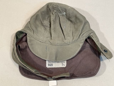 Original WWII US NAVY Winter Hat, Size 7.25
