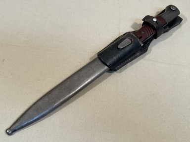 Original WWII German 98K Bayonet and Scabbard with Frog, Late-War