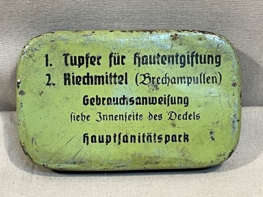 Orignal WWII German Medical Swabs for Skin Container, Tupfer fr Hautentgiftung