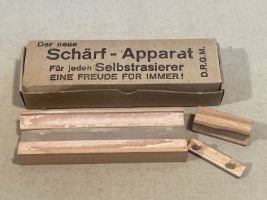 Original WWII Era German Razor Blade Sharpener in Original Box