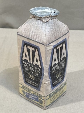 Original WWII Era German ATA Brand Dish Washing Powder, PUTZ UND SCHEUERPULVER