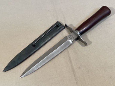 Original WWII French Fighting Knife and Scabbard, Made During German Occupation!