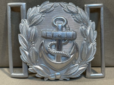 Original WWII German Kriegsmarine Administrative Officials Belt Buckle, Aluminum
