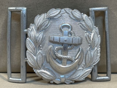 Original WWII German Kriegsmarine Administrative Officials Belt Buckle, Aluminum
