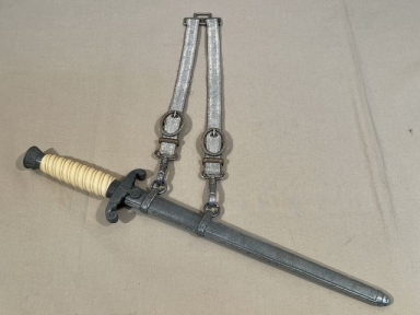 Original WWII German Army Officer's Dagger with Hangers, WKC