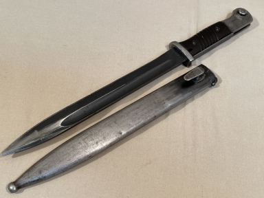 Original WWII German 98K Bayonet and Scabbard, MATCHING