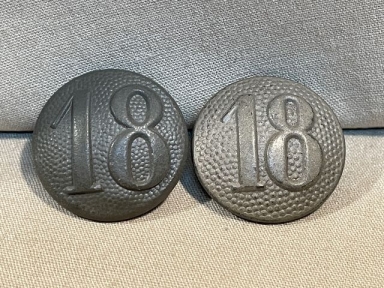 Original Nazi Era German Hitler Youth (HJ) Shoulder Strap Buttons w/18 Pair, RZM Marked