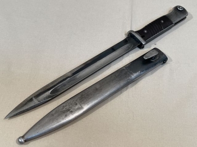 Original WWII German 98K Bayonet and Scabbard, MATCHING